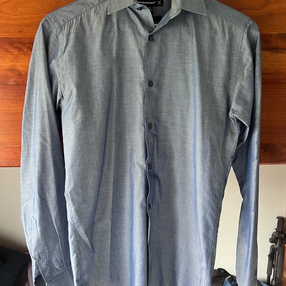 Blue Casual Button Down Shirt - like new